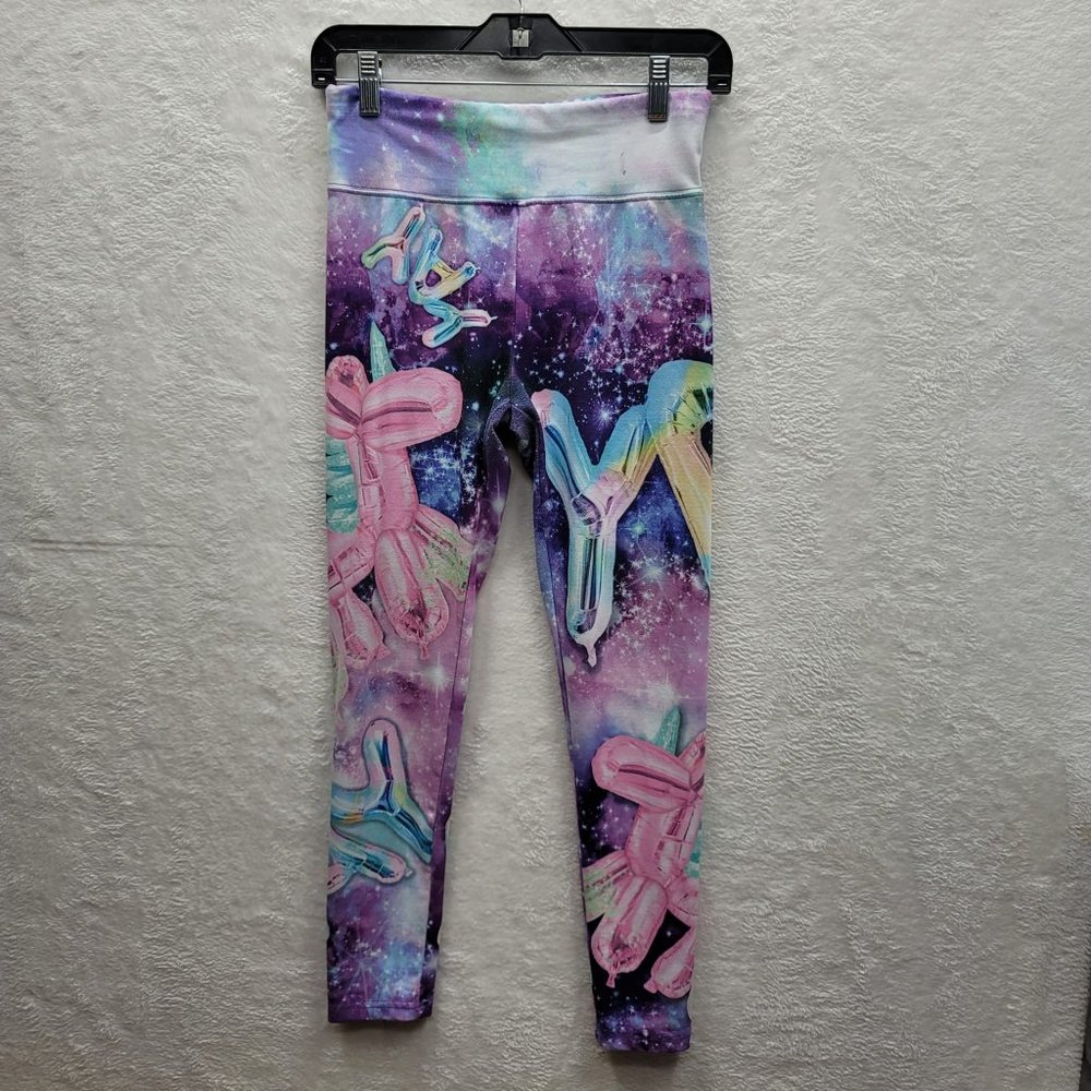 Justice Leggings Girls 18/20 Balloon Yay and Unicorn Stretchy